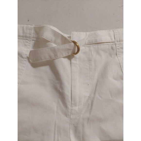 Lauren Ralph Lauren Women Shorts With Belt White Size 14 Summer NWT Polo - Picture 5 of 15